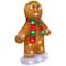 14&#x22; LED Lighted Acrylic Gingerbread Man with Scarf Outdoor Christmas Decoration
